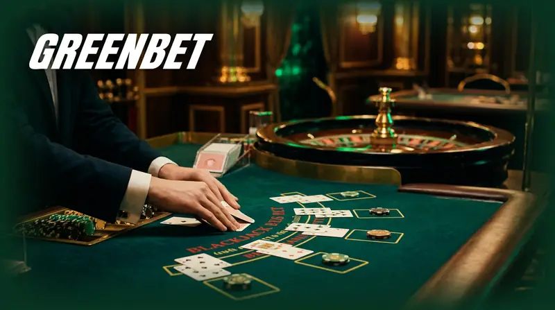 Live blackjack and roulette tables with a dealer